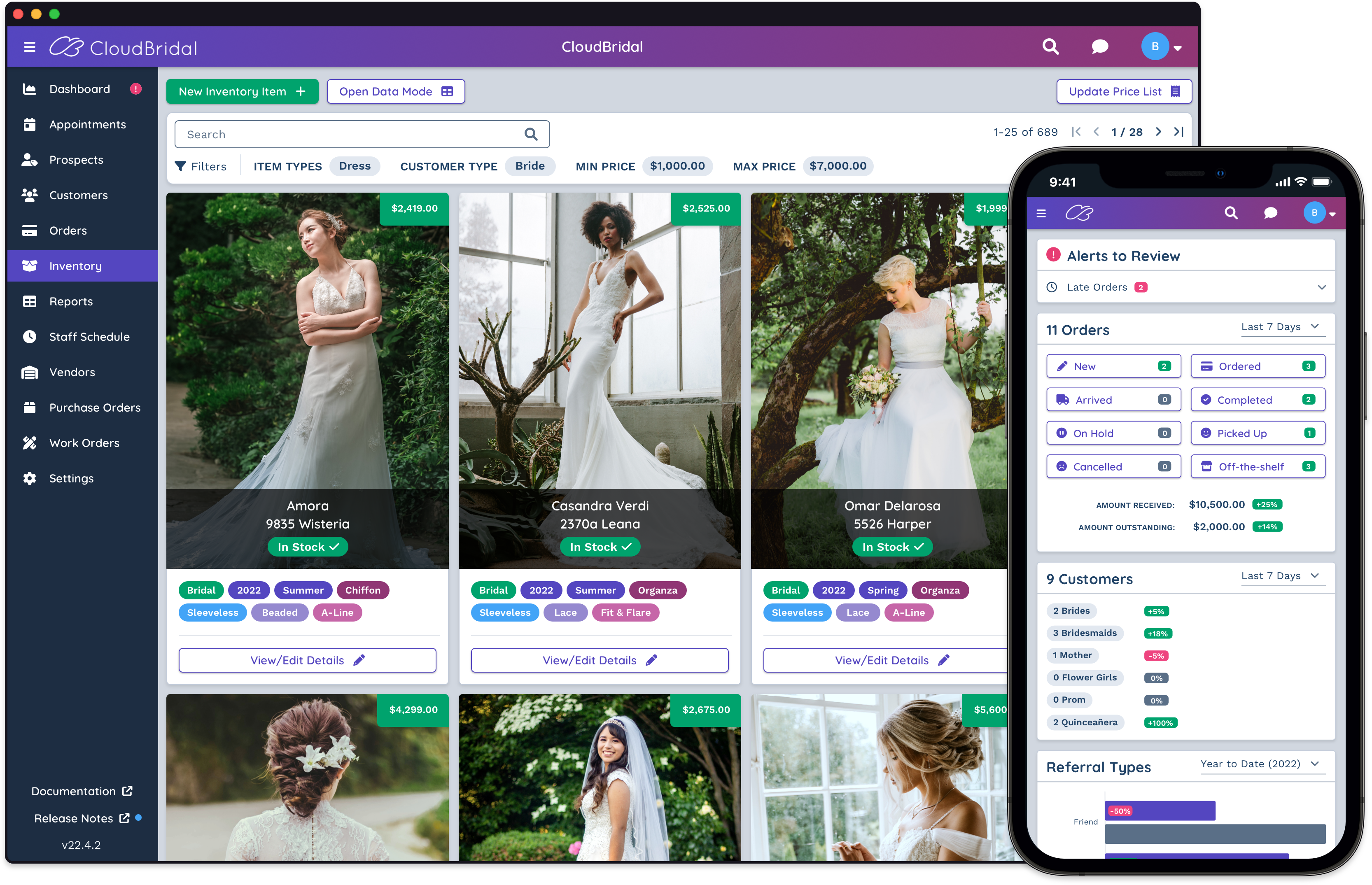 CloudBridal | All-Inclusive Bridal Shop Software | 30-Day Free Trial